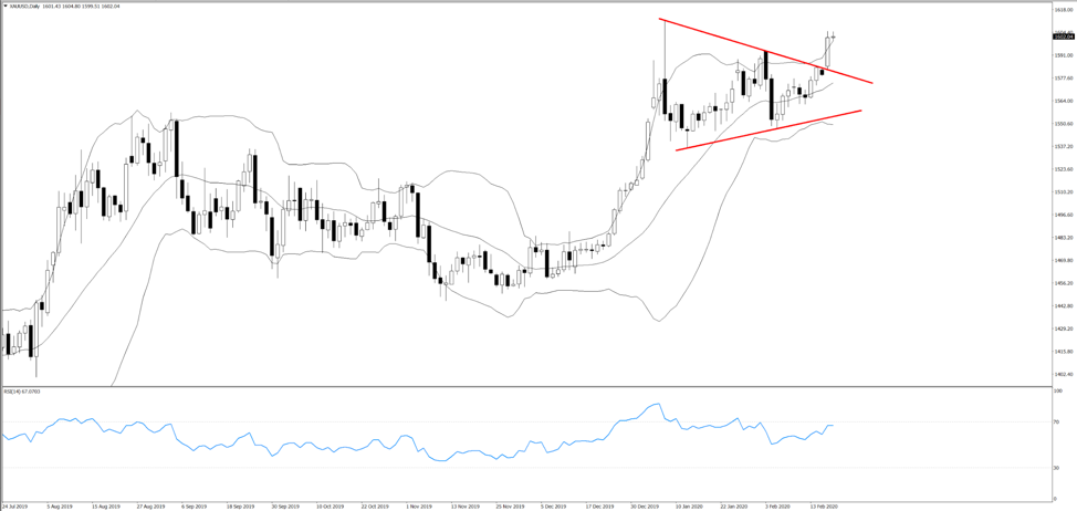 XAUUSD daily chart